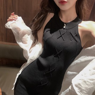 Đầm len body cổ yếm gợi càm[HIT]