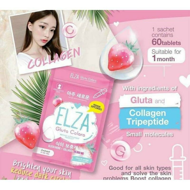 Túi 60 viên ELZA trắng da thái lan chuẩn mới | Thế Giới Skin Care