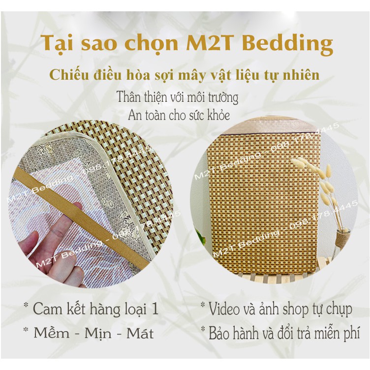 Chiếu Điều Hòa Sợi Mây Hàng VNXK Mát Mềm Mại Thoáng Khí Đủ Kích Thước