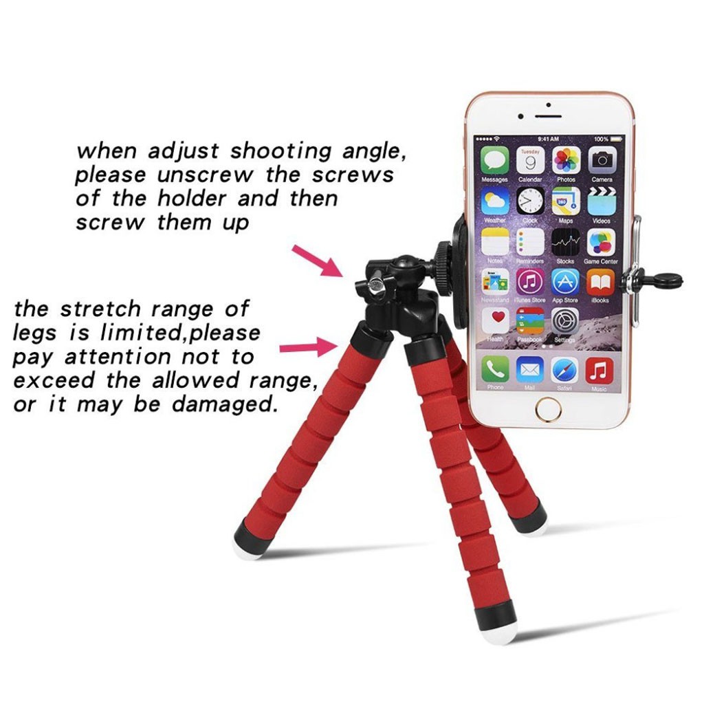 Mini Camera Phone Holder Flexible Octopus Tripod Bracket Stand Mount Monopod