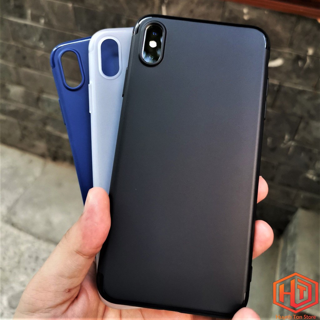 Ốp lưng iphone xs max TPU màu dẻo siêu mỏng ôm sát thân máy bảo vệ camera phụ kiện huỳnh tân store