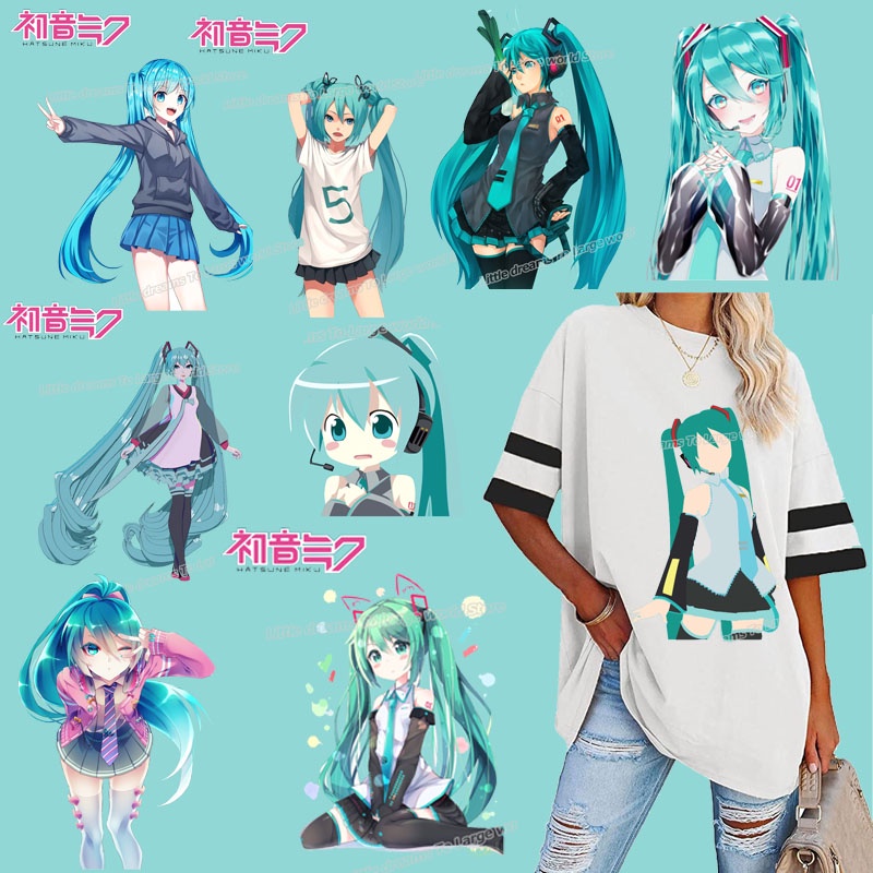Miếng Dán Ủi Quần Áo Hình Hatsune Miku Dễ Thương