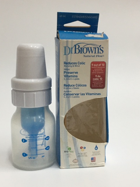 Bình Sữa DrBRown’s Chống sặc 120M Và 250ml Cổ Hẹp Xanh Dương Và Xanh Lá