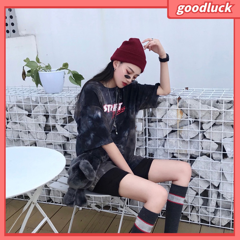 Áo thun tay ngắn nữ Tay Ngắn Cổ Tròn Phối Màu