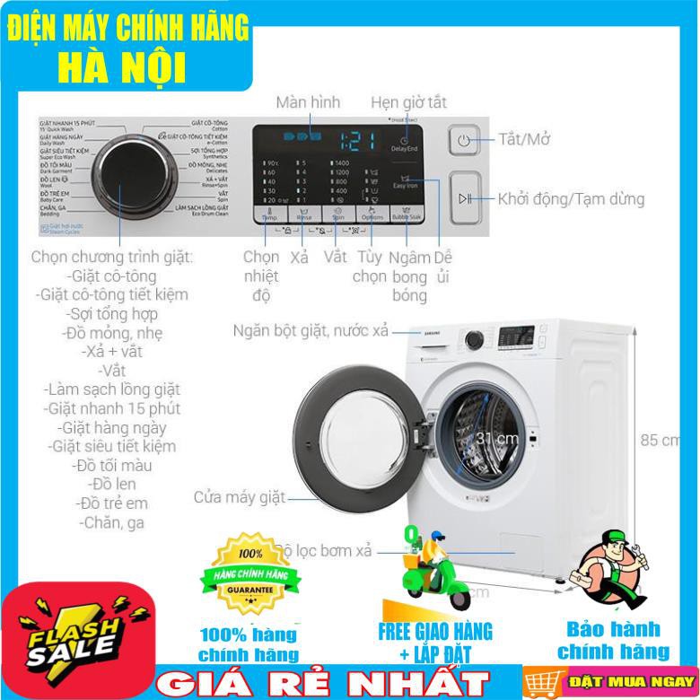 Máy giặt Samsung cửa ngang 9 kg WW90J54E0BW/SV