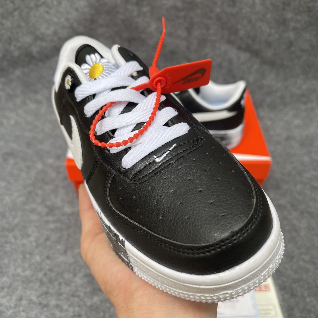 Giày_Nike AF1 Low G-Dragon Hoa Cúc Đen 36-43. TặngBoxBill + Tất + Lọ tẩy trắng