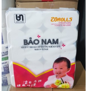 Lốc 20 cuộn giấy vệ sinh giá rẻ Bảo Nam không lõi