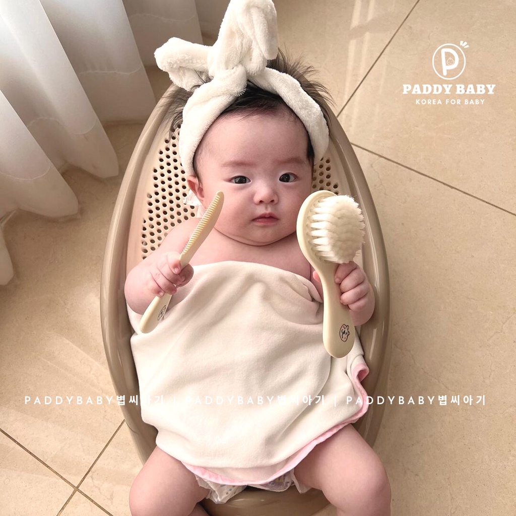 Set lược chải đầu massage cho bé từ sơ sinh Bliss Bebe Hàn Quốc