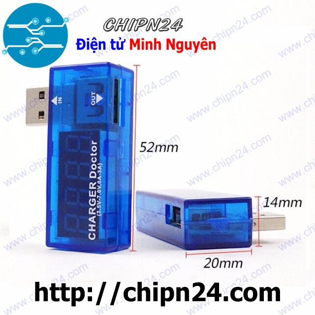 [1 CÁI] Thiết bị Đo dòng áp cổng USB V1 (1 Màn hình)