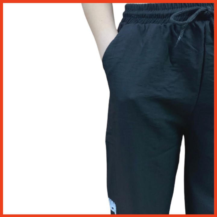 Quần Thể Thao Nữ Jogger Bo Gấu Chất Đũi Xước Đẹp, Đủ Size