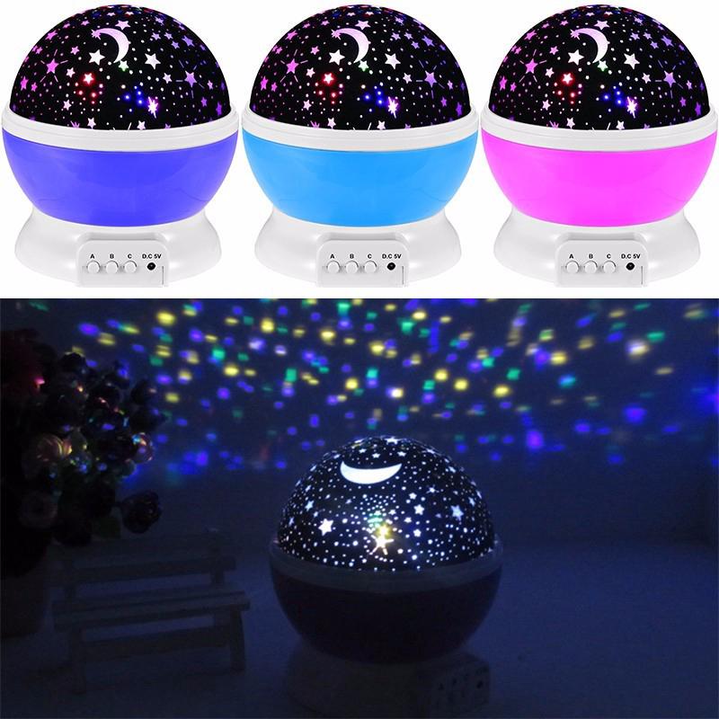 Đèn LED chiếu họa tiết trăng sao lãng mạn