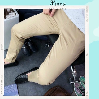 Quần kaki nam basic trơn  chất kaki dày dặn, Co Giãn