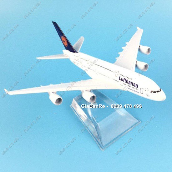 Mô Hình Máy Bay Kim Loại Lufthansa Đức -  16cm Kèm Đế - 8958