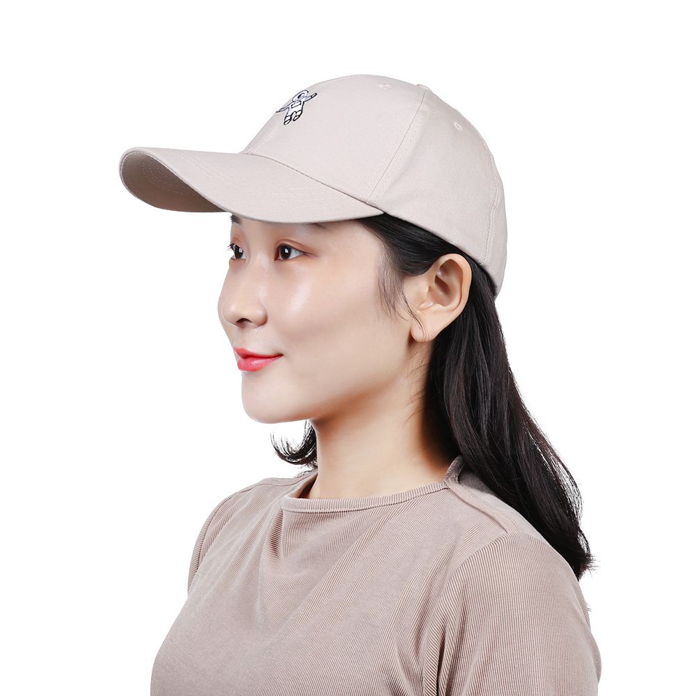 Mũ Lưỡi Trai Cotton Màu Trơn Thêu Hình Phi Hành Gia Thời Trang Cho Nam Nữ
