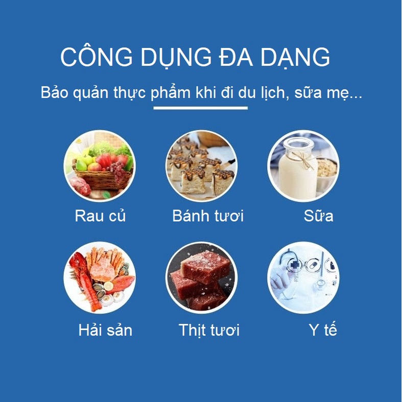 Túi đá gel Giữ lạnh thực phẩm - Không chảy nước - Ướp thực phẩm, đồ ăn