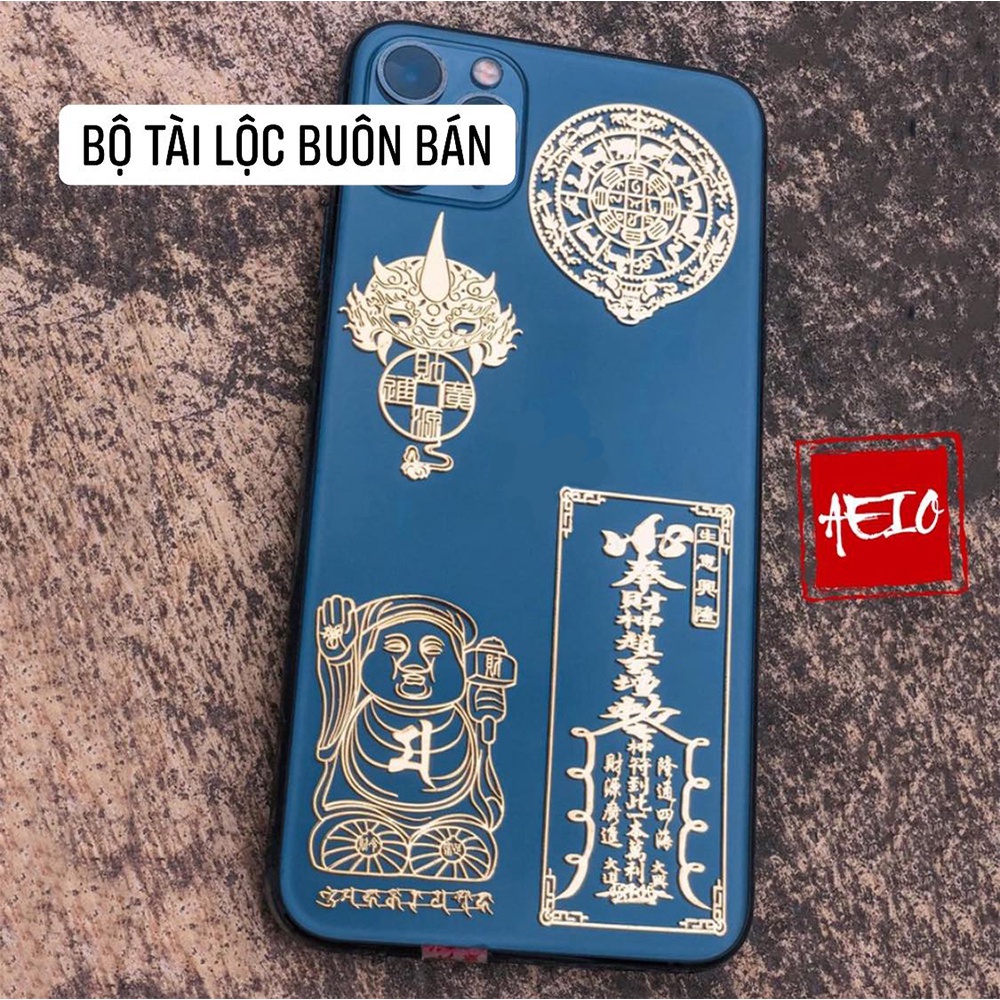 Bộ 4 Miếng Dán Linh Phù Tài Lộc Buôn Bán ☯️ Linh Phù Dán Điện Thoại Phong Thủy