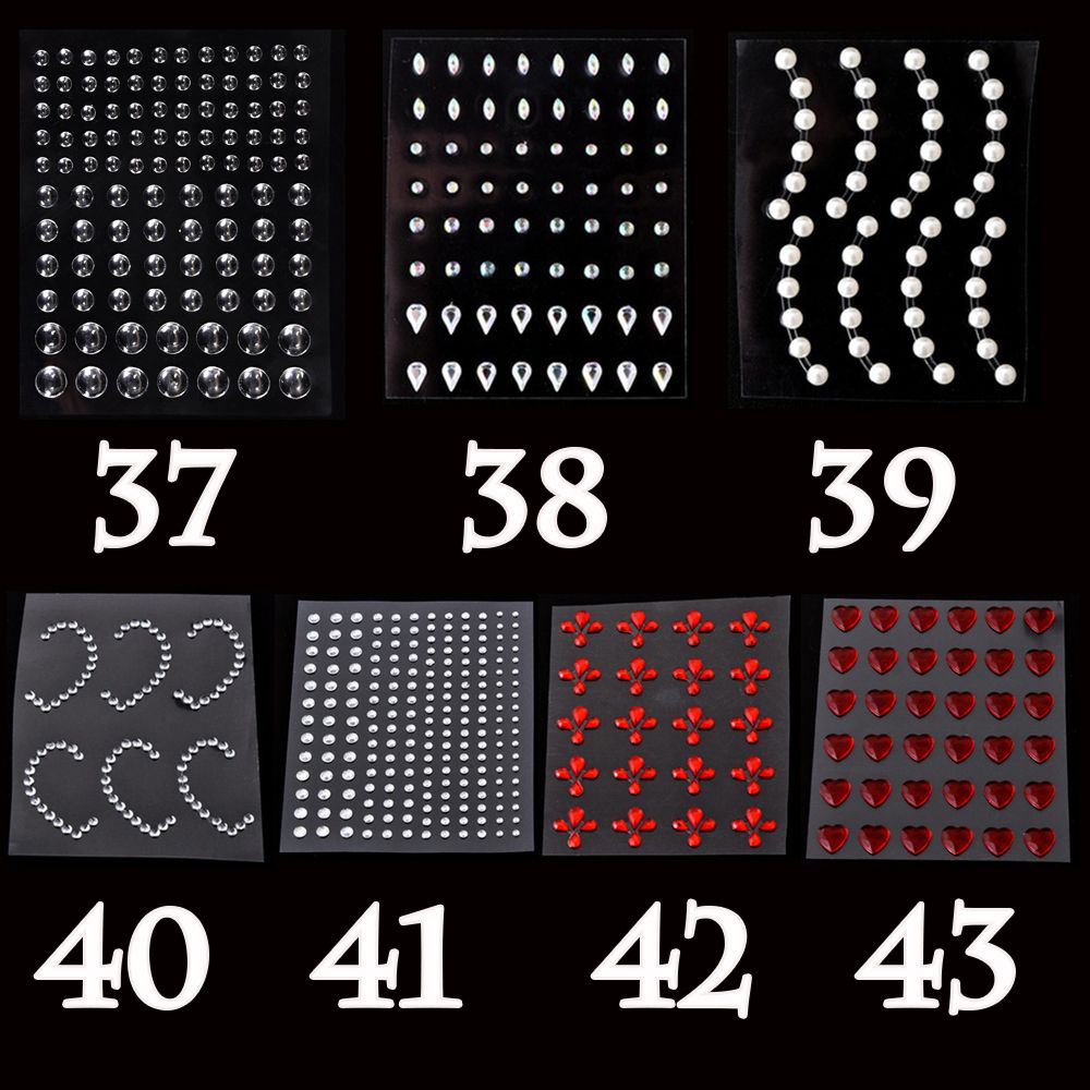 Miếng dán đính đá trang điểm mắt/mặt tạm thời