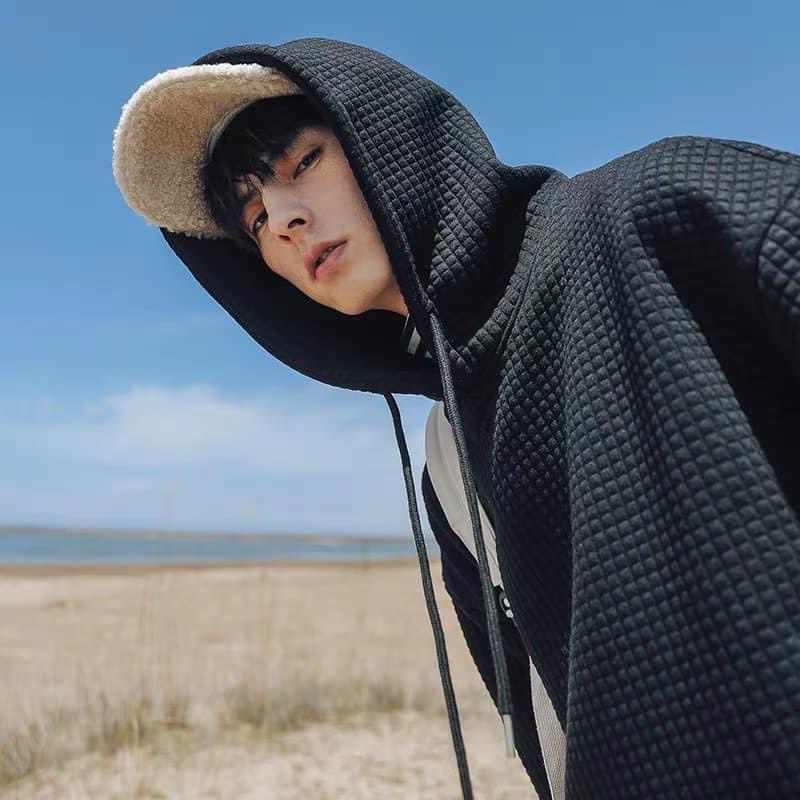 Áo Khoác Zip Nỉ Xốp - Hoodie trơn nữ mùa đông dài tay dáng rộng có mũ, họa tiết trẻ trung, năng động Ulzzang | BigBuy360 - bigbuy360.vn