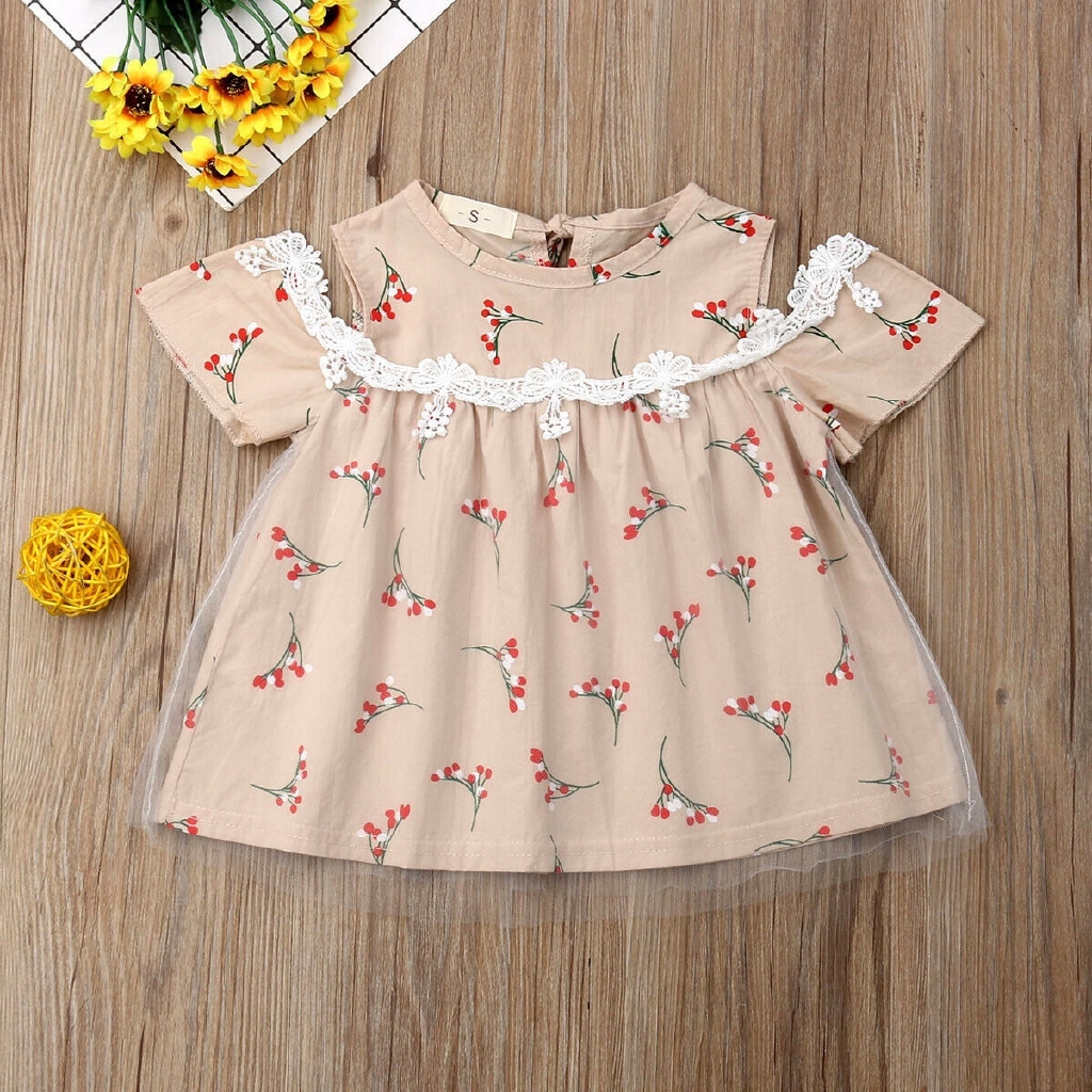 Đầm xoè Tutu phối hoa cho bé gái