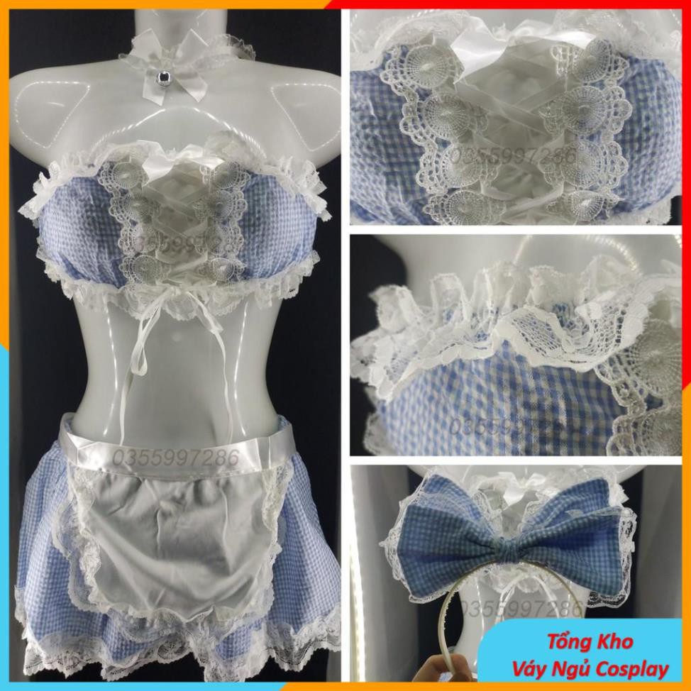Bộ Đồ Ngủ Cosplay Hầu Gái HÀNG CAO CẤP - HGX002 - Váy Ngủ Sexy Cosplay Cô Giúp Việc Gợi Cảm | BigBuy360 - bigbuy360.vn