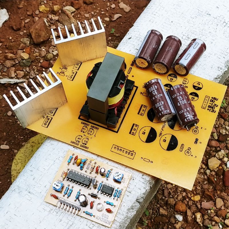 Combo đầy đủ linh kiện tự ráp mạch tăng áp 12v lên ±50v, nguồn phụ ±12v và nguồn cách li 5v