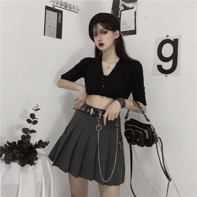 Chân Váy Phối Dây Xích Cá Tính Trẻ Trung Hợp Thời Trang | BigBuy360 - bigbuy360.vn
