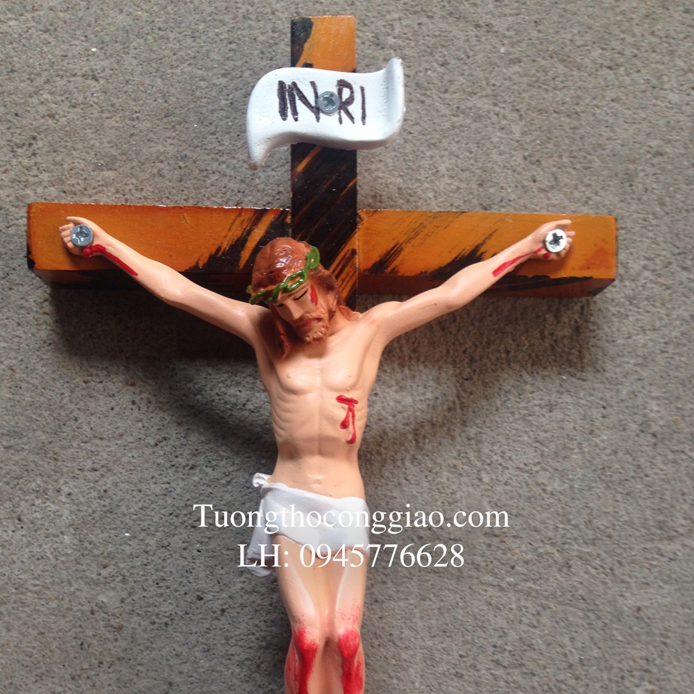 Tượng Chúa Chịu Nạn  15cm Thánh Giá cao 27cm