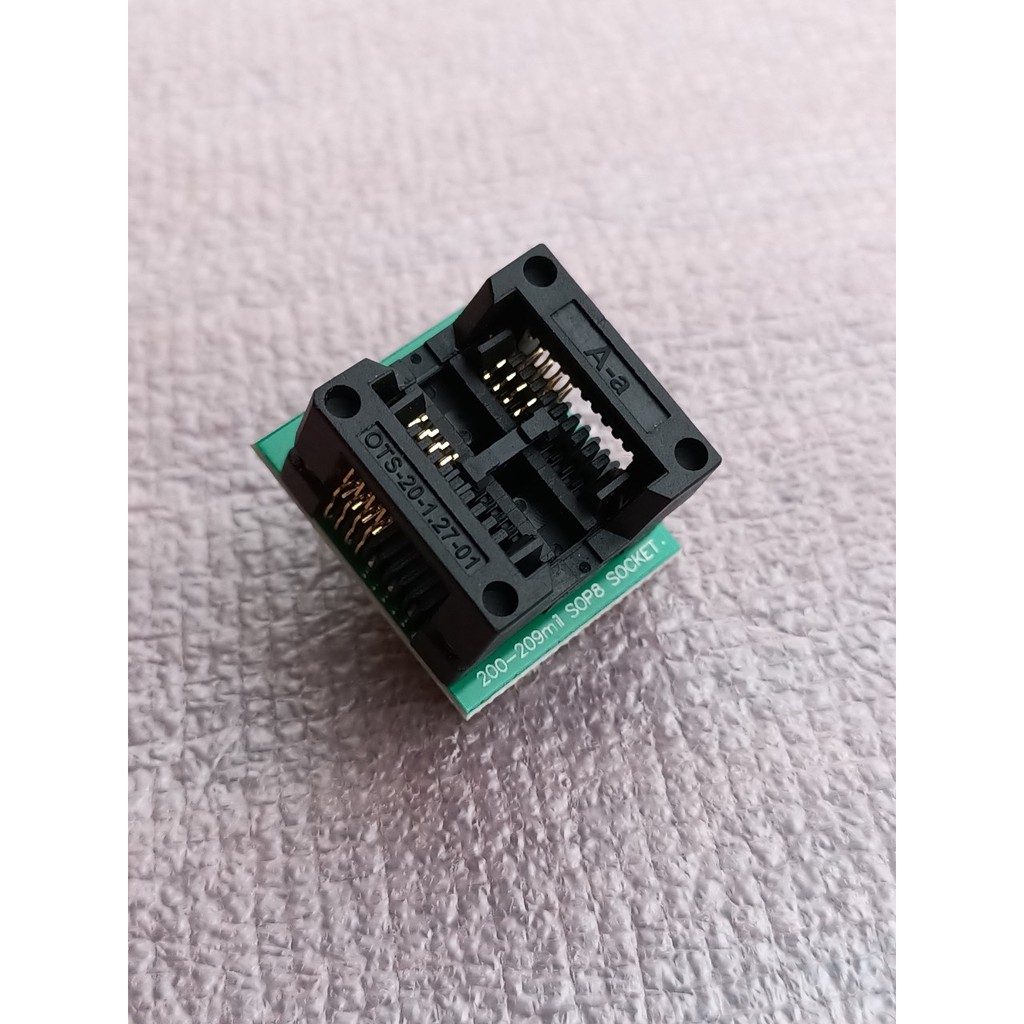 ĐẾ NẠP ROM 8 CHÂN RỘNG 200-209mil SOP8 SOCKET DÙNG CHO IC 25xx