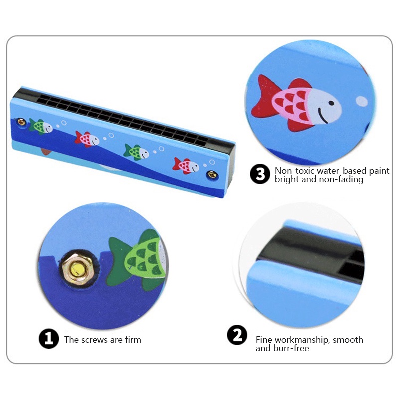 Kèn harmonica SEA SUN TOYS 16 lỗ bằng gỗ cho bé