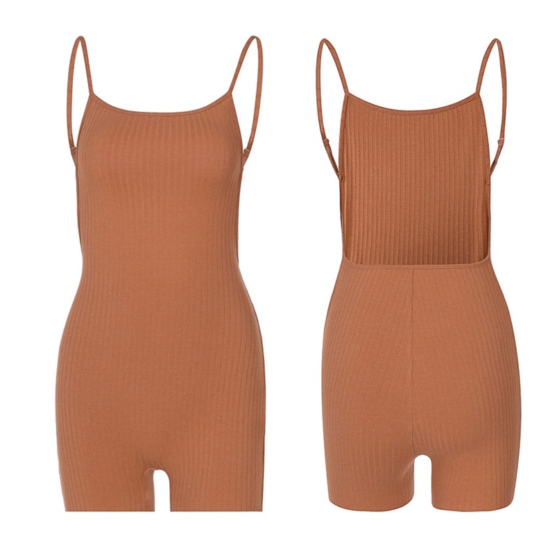 Áo Liền Quần Hai Dây Hở Lưng Màu Sắc Thời Trang Mùa Hè Gợi Cảm Cho Nữ