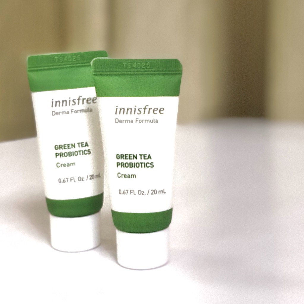 [MINI 20ML] KEM DƯỠNG ẨM, PHỤC HỒI DA INNISFREE DERMA FORMULA GREEN TEA PROBIOTICS CREAM