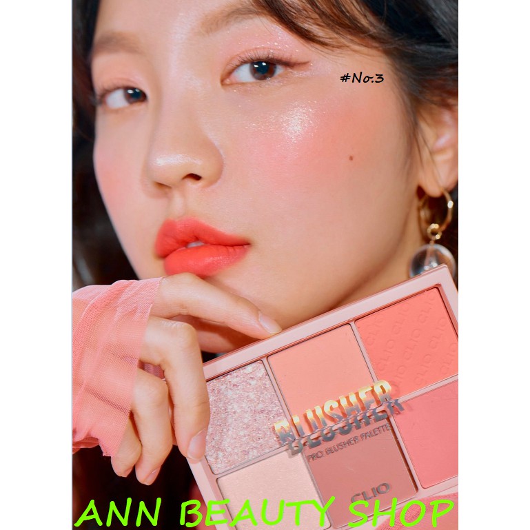 Bảng phấn má hồng, tạo khối 6 màu của Clio Pro Palette Mute | BigBuy360 - bigbuy360.vn