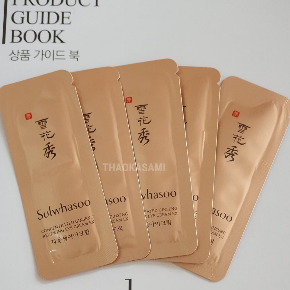 [Date 2024] 10 gói sample Kem Mắt Sulwhasoo Từ Nhâm Sâm Cô Đặc  Concentrated Ginseng Renewing Eye Cream - Chống lão nhăn