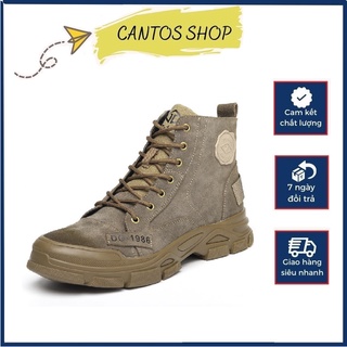 Giày bảo hộ lao động Cantos 66 da lộn siêu bền, mũi thép chống va đập, đế chống đinh đâm xuyên