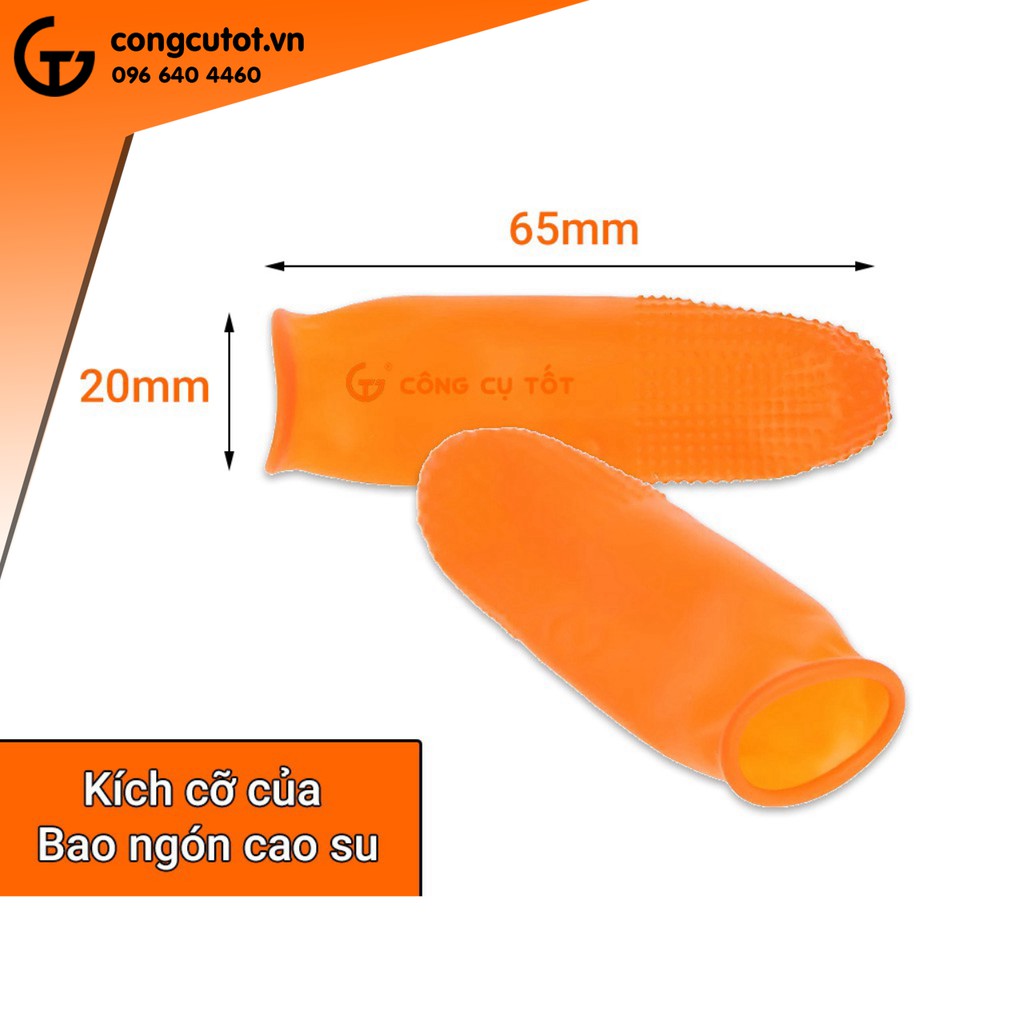 Túi 100 Bao ngón tay bằng cao su giúp bảo vệ ngón