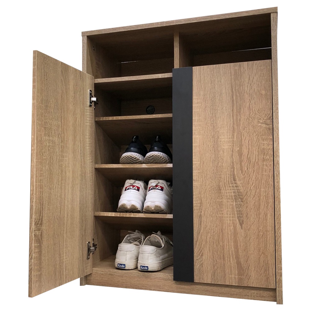 HomeBase ME LIVING Tủ giày bằng gỗ ép Thái Lan SUPRA W60XD30XH82cm màu gỗ sồi