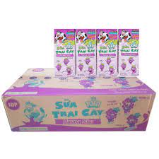 Thùng 48 hộp 180ml Sữa tươi KUN vị nho