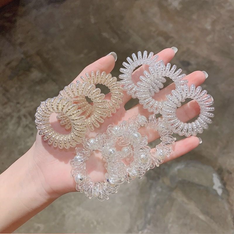 Dây Buộc Tóc Co Dãn Trang Trí Ngọc Trai Xinh Xắn Cho Nữ