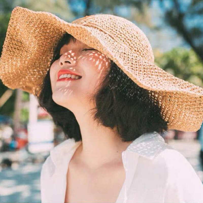 Mũ cói rơm đan mềm dễ phối đồ | Ecobabo