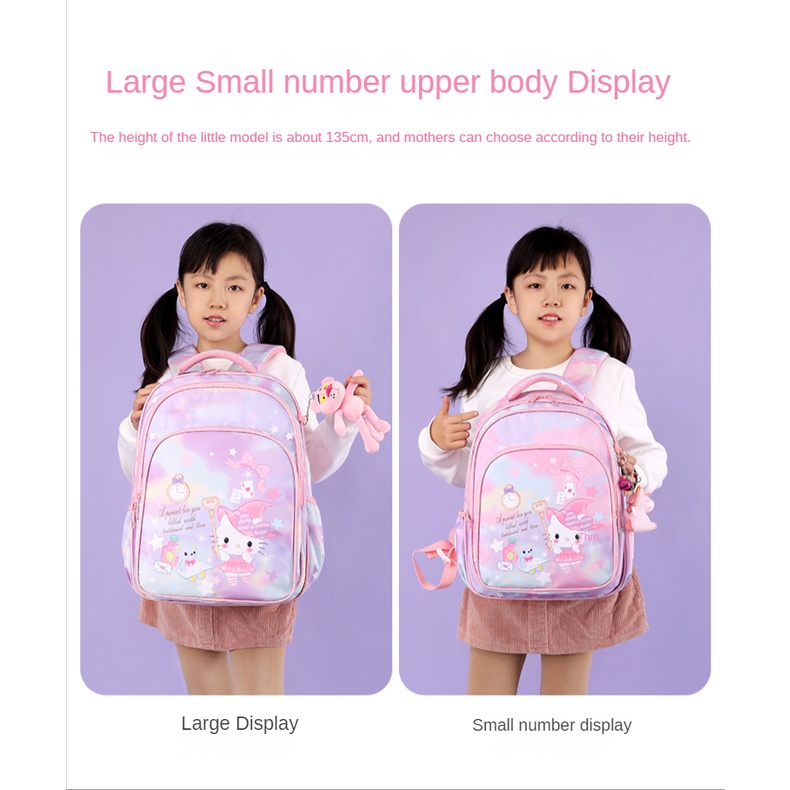 Balo Hello Kitty Ba Lô Siêu Nhẹ Dễ Thương Xinh Xắn Phong Cách Hàn Quốc Dành Cho Bé Lớp 1-3-6 cặp đi học cho bé