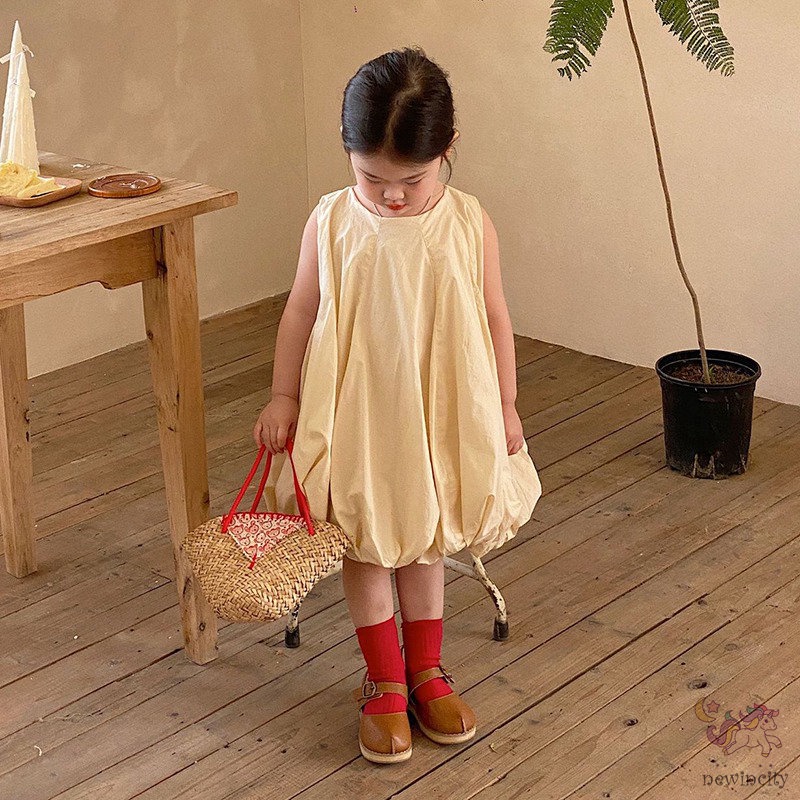 Đầm Dây Phong Cách Hàn Quốc Thời Trang Mùa Hè Dành Cho Bé Gái