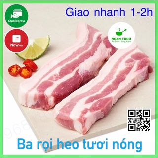Thịt Ba Rọi Heo Tươi Nóng Mỗi Ngày, Thít Sạch, Vô Khay Bịch Hút Chân Không Chia Bịch 0,5 Ký, Giao Nhanh Hoả Tốc  {HCM}