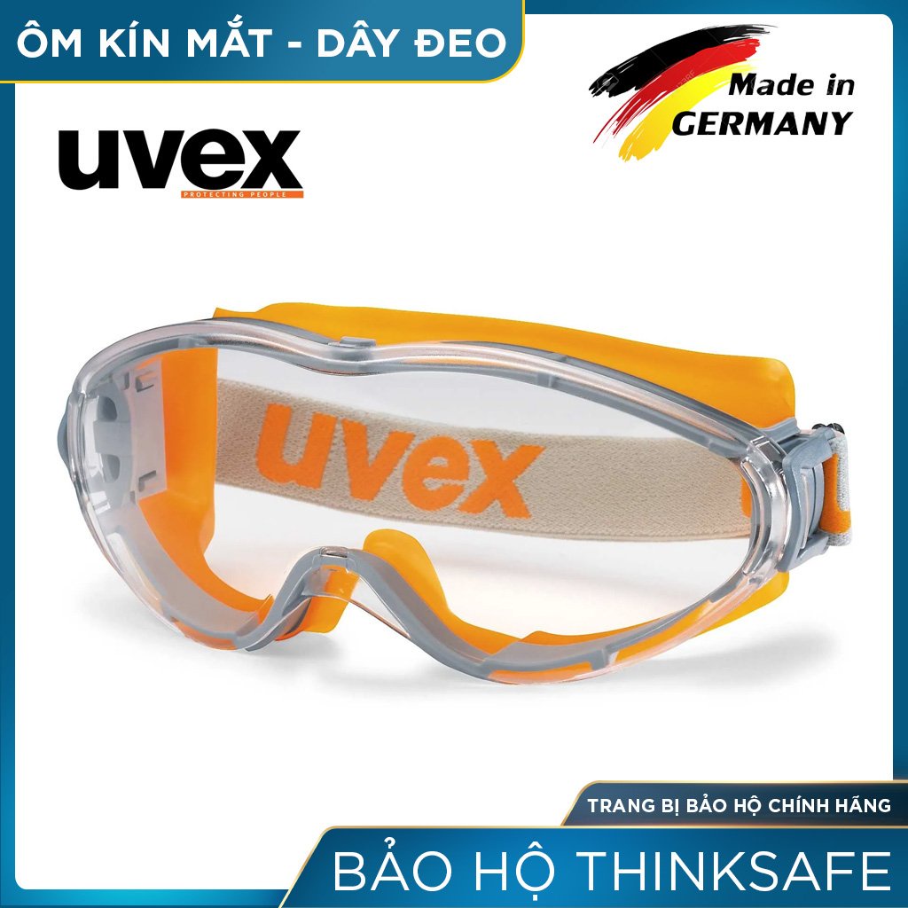 Mắt kính bảo hộ lao động Uvex 9302245 kính chống hóa chất, chống bụi trong suốt, phun sơn, tiện, cắt đục - THINKSAFE