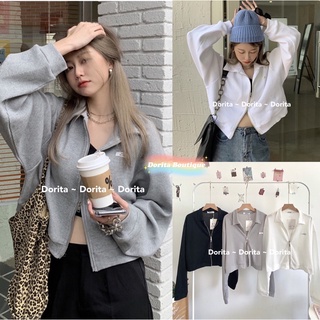 [Ảnh thật/Video] Áo khoác ngoài khóa 2 đầu phong cách Hàn Quốc, Áo khoác khóa da cá Dorita - Dorita Boutique