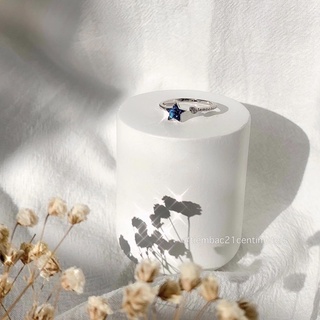 Nhẫn bạc Blue Star Nhẫn bạc Tiệm bạc 21Centimeters