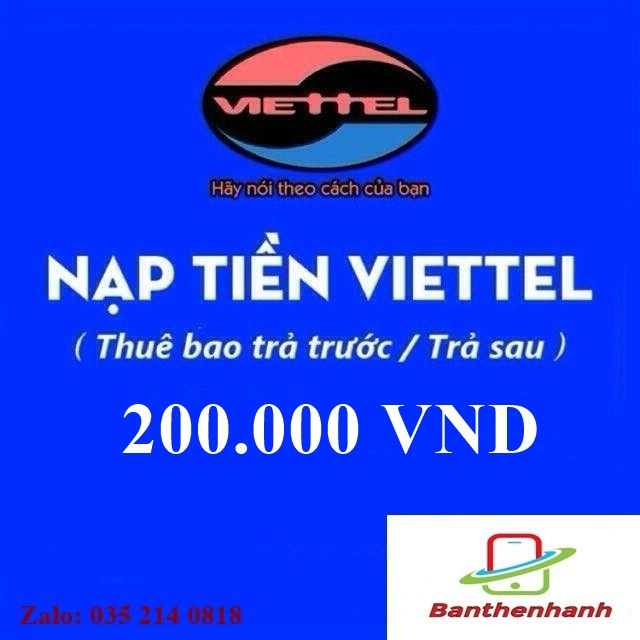 Card điện thoại Viettel 200k