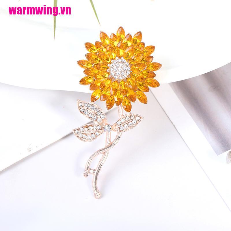 Ghim cài áo hình hoa hướng dương sang trọng thời trang