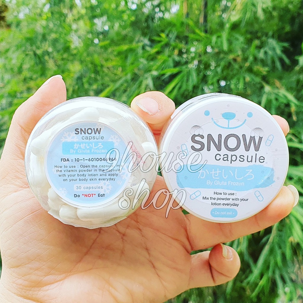 01 Hủ Viên Kích Trắng Snow Capsule By Gluta Frozen Thái Lan (30V)