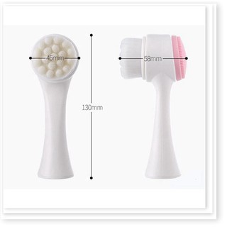 Cọ Rửa Mặt Massage Silicon 2 Đầu Chuyên Dụng Làm Sạch Sâu - T424