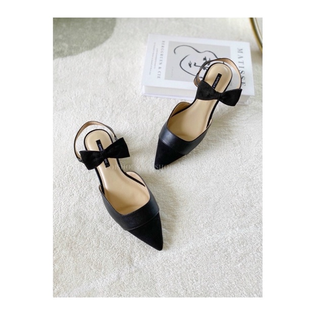 Giày bệt quai nơ tiểu thư